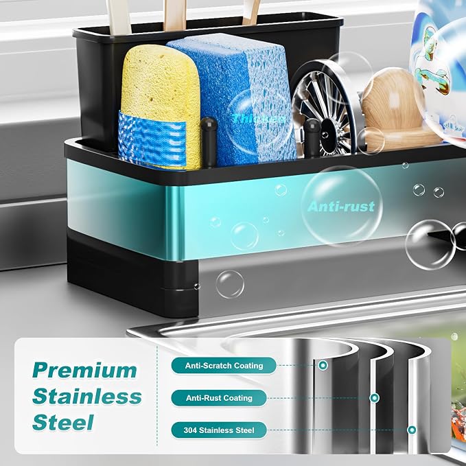 Stainless Steel Sink Caddy, Sponge Holder - Image 4