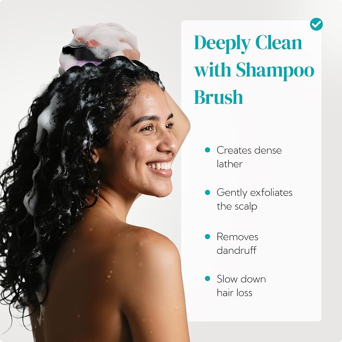 HEETA Hair Scalp Massager Shampoo Brush 2 Pack, Soft Silicone Bristles to - Image 3