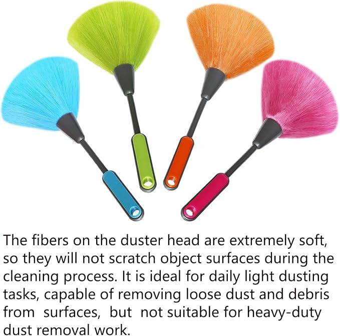 4 Pack 10 inch Microfiber Duster, Feather Duster, Grips Microfiber Delicate - Image 4
