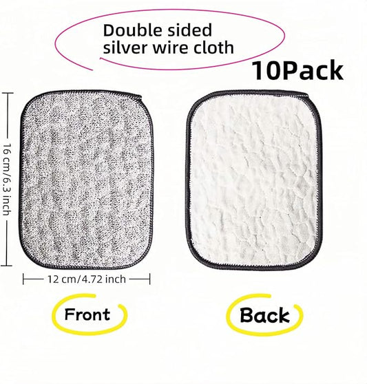 10Pack Scrubber Sponge for Dishes, Pans & Grease - Image 2