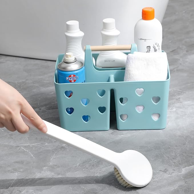 Portable Shower Caddy Plastic Shower Basket Organizer Divided Bathroom Caddy - Image 3