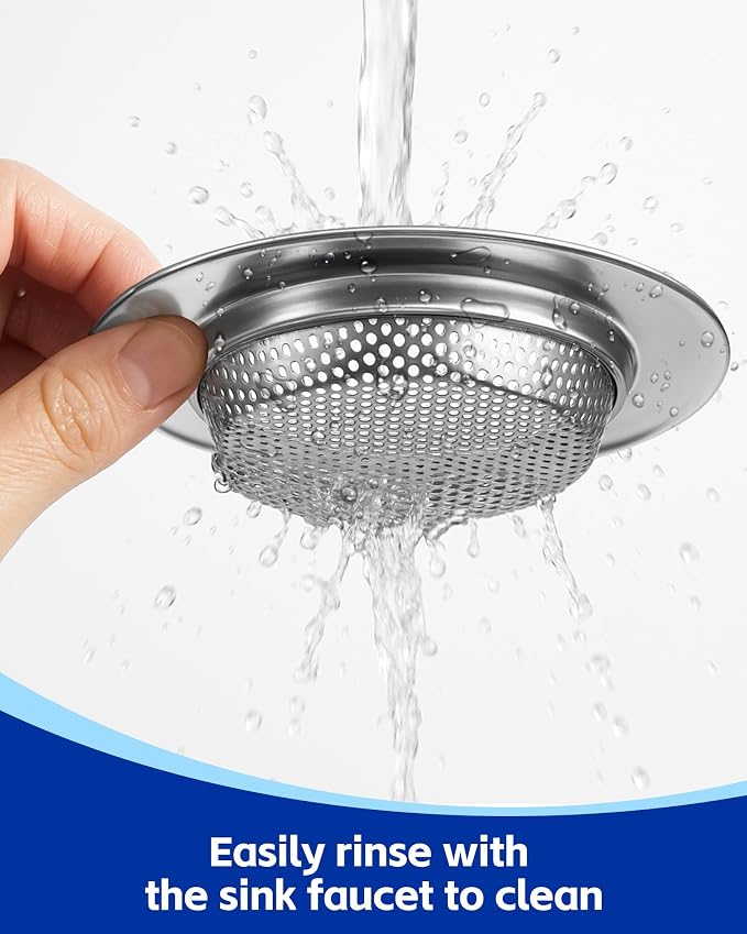 4-Pack Kitchen Sink Drain Strainer, Sturdy Stainless Steel, - Image 5