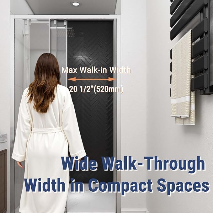 42" W x 78" H 3-Panels Sliding Shower Door, Shower Door Clear 6mm Tempered Glass - Image 3