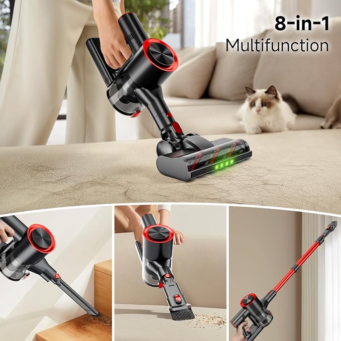 Cordless Stick Vacuum Cleaner, 38Kpa Powerful Suction Vacuum Cleaner - Image 8