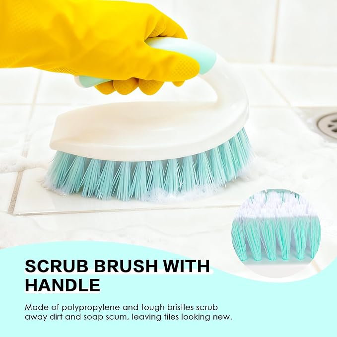 3 Pack Bathroom Scrub Brush Set, Heavy-Duty Scrub Brushes - Image 2