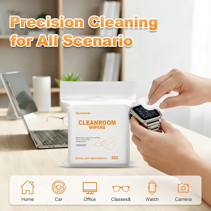Microfiber Wipes 4"x4" Superfine Lint Free Cloths Cleaning and Drying Cloths - Image 4