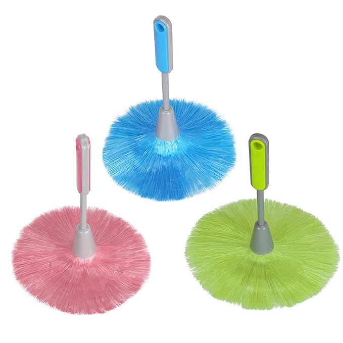 WOVTE 3 Pack Fluffy Microfiber Delicate Kitchen Duster Laptop Keyboard Brush - Image 2