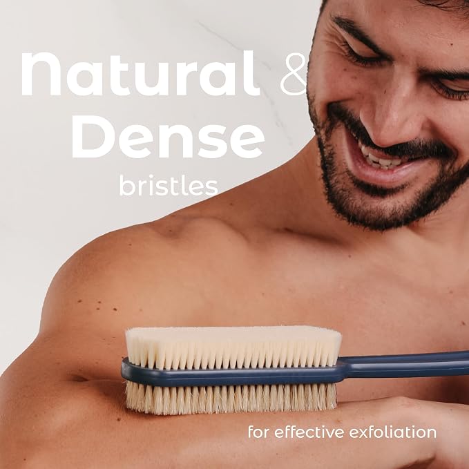 MainBasics Back Scrubber for Shower – Long Handle Dual-Sided Brush for Body - Image 3