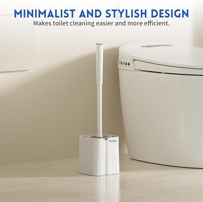Toilet Brush and Holder Set, 2 Pack Toilet Scrubber, Compact Size - Image 2