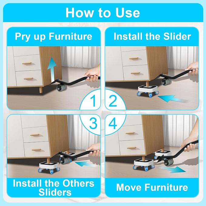 New Upgrade Furniture Sliders, Furniture Dolly - Image 6