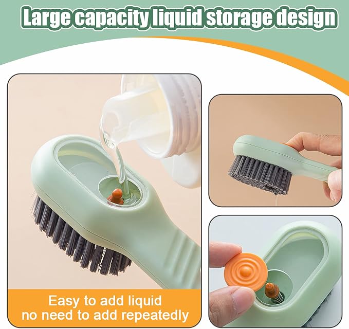 Liquid Adding Soft Fur Cleaning Brush, 2 Brushes + 2 Cleaning Cloths - Image 4