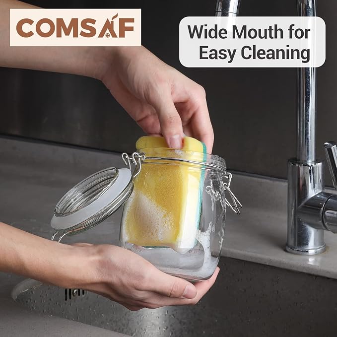 ComSaf 25oz Airtight Glass Canisters - Image 7