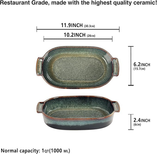 Ceramic Oval Casserole Baking Dish, 1 Quarts Baking Dish - Image 2
