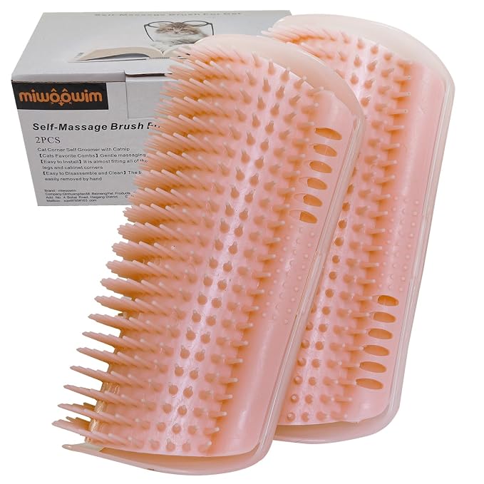 Cat Self Groomer, 2 Pack, Wall Corner Self Grooming Brush - Image 7
