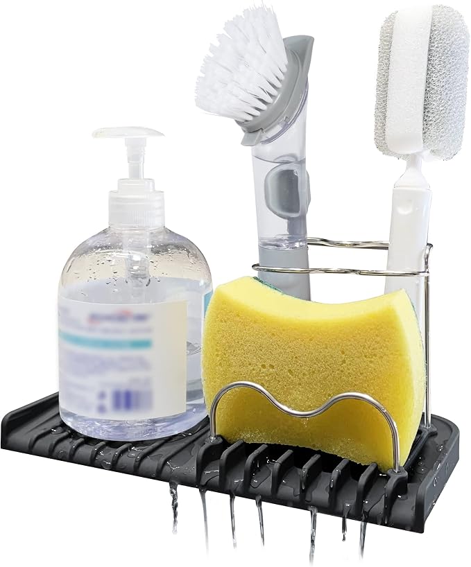 Gosmol Silicone Sponge Holder Rack Dish Soap Holder by Gosmol