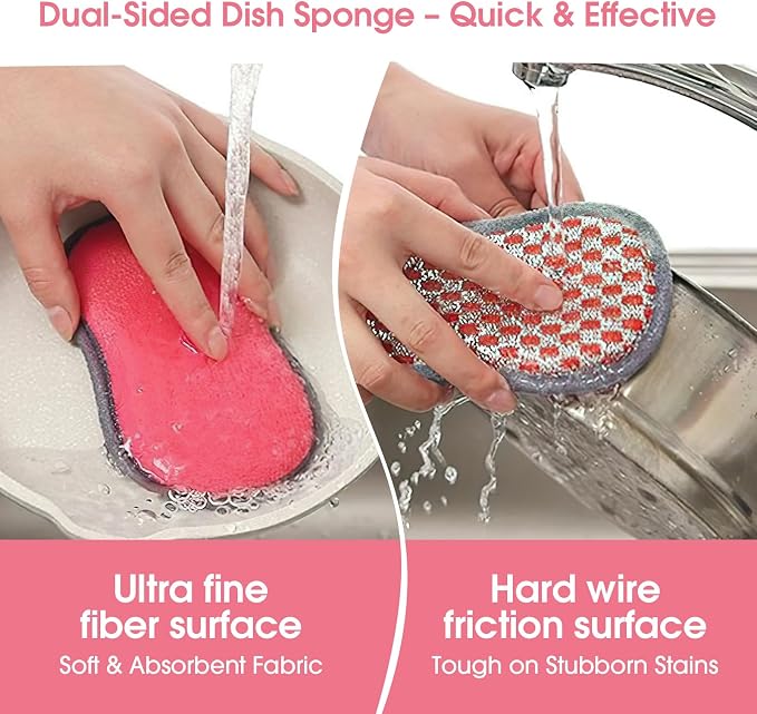 Multi-Purpose Kitchen Scrub & Microfiber Sponge – Durable, Chemical-Free - Image 2