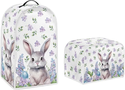 Easter Day Decoration Cute Rabbit Kitchen Appliance Covers Set Washable Kitchen Blender Dust Cover Bread Maker Toaster Cover 2 Slice Kitchen Accessories-L