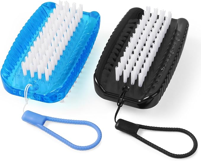 Nail Brush for Cleaning Fingernails, Larbois 2 Pack Two-Sided Extra-Wide by Larbois
