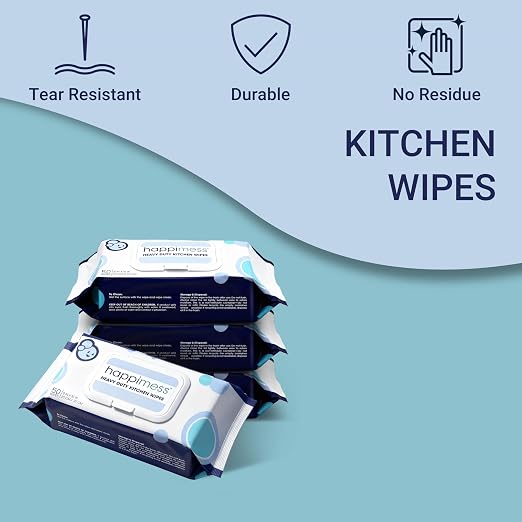 happimess WPE1003A-4SET Reusable Heavy Duty Kitchen Wipes, Strong & Durable - Image 4