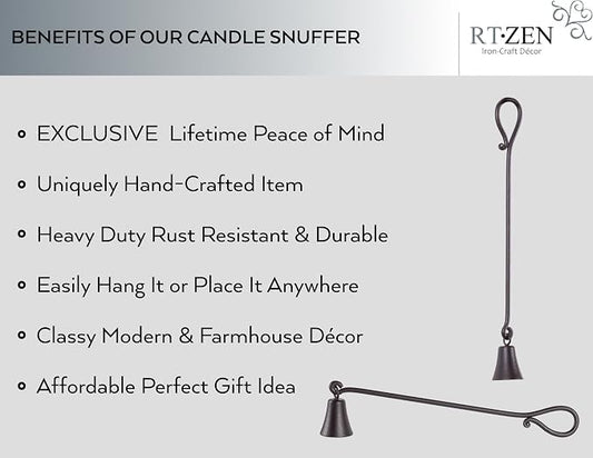 RTZEN Rustic Bell Candle Snuffer - Image 2