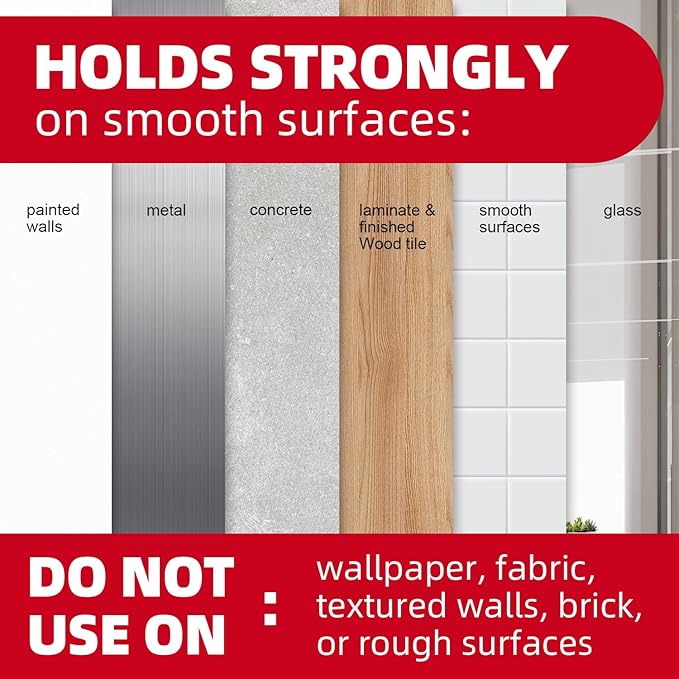 Wall Hooks for Hanging Heavy Duty, Medium 22 Self Adhesive Wall - Image 6
