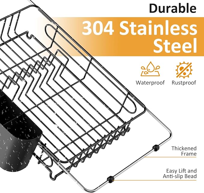 Expandable in Sink Dish Drying Rack, Small Dish Rack Over Sink - Image 6