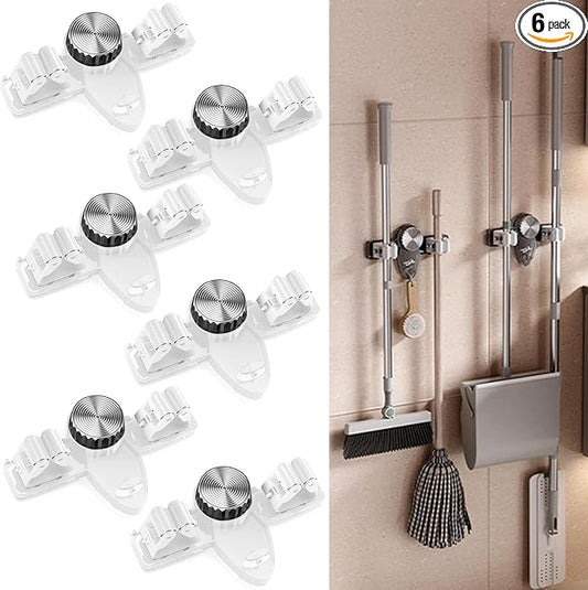 6PCS Broom Holder Mop Hanger Wall Mount, No Drill Suction Cup Mop and Broom by yunanwa