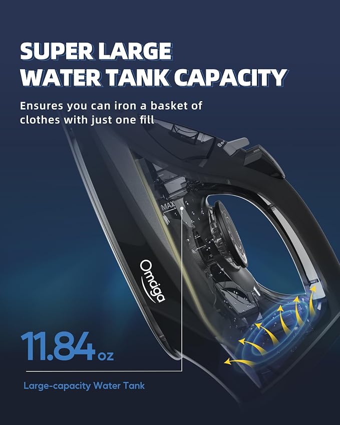 Steam Iron for Clothes, 1500W Iron - Image 4