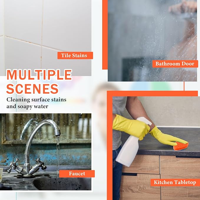 Baderke 4 Pcs Tub Tile Scrubber Cleaning Brush Pads Brush Non-Scratch Scouring - Image 7