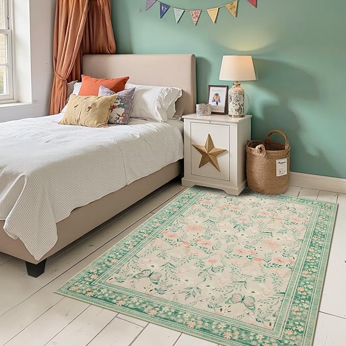 Entryway Rug, 3x5 Washable Area Rug, Non Slip Low Pile Small Carpet - Image 3