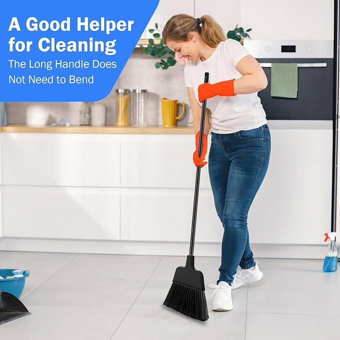 Roshtia 10 Pcs Heavy Duty Broom Bulk 54 Inch Outdoor Indoor Commercial Brooms - Image 5
