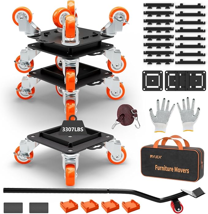 Furniture Dolly 5 Wheels Heavy Duty by MYUEA