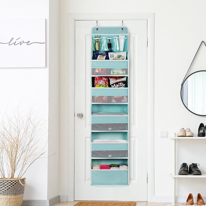 Univivi 6-Shelf Over Door Hanging Organizer Fabric Baby Door Storage - Image 5