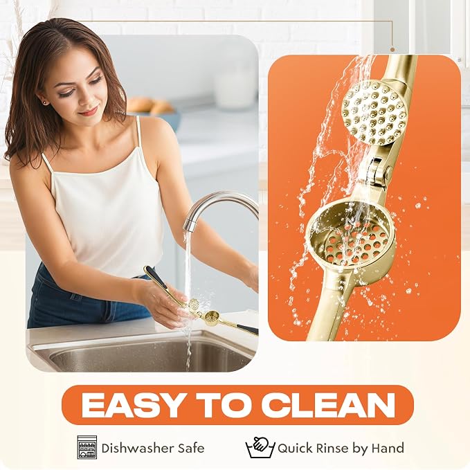 Kitchen Garlic Press, Rust Proof & Dishwasher Safe Garlic Mincer, Durable - Image 5