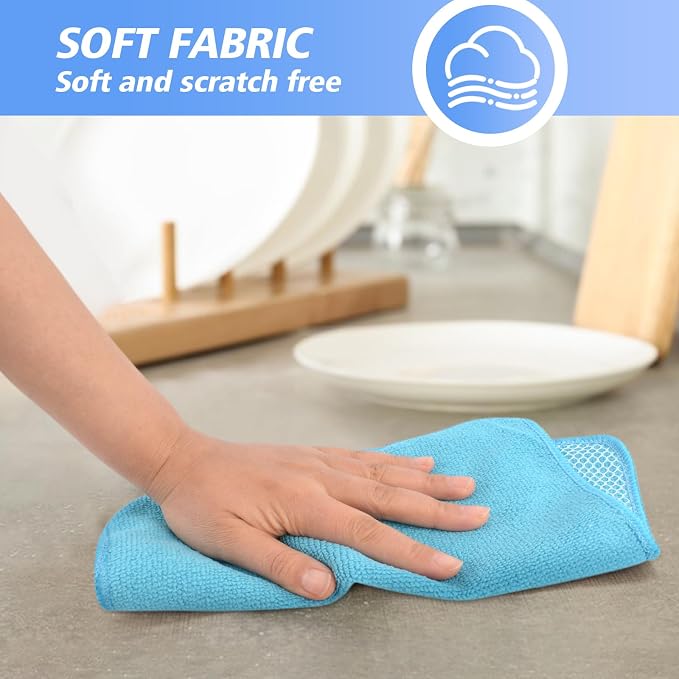 KinHwa Kitchen Washcloths for Dishes Absorbent Microfiber Dish Cloths Quick Dry - Image 6