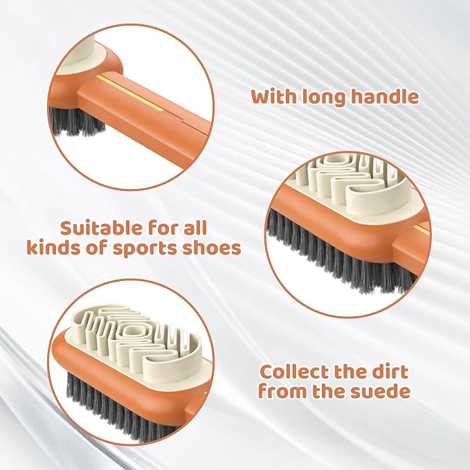 3PCS Suede Brush Set, Compact Design Rubber Shoe Brush, Shoe Cleaning Brush - Image 3