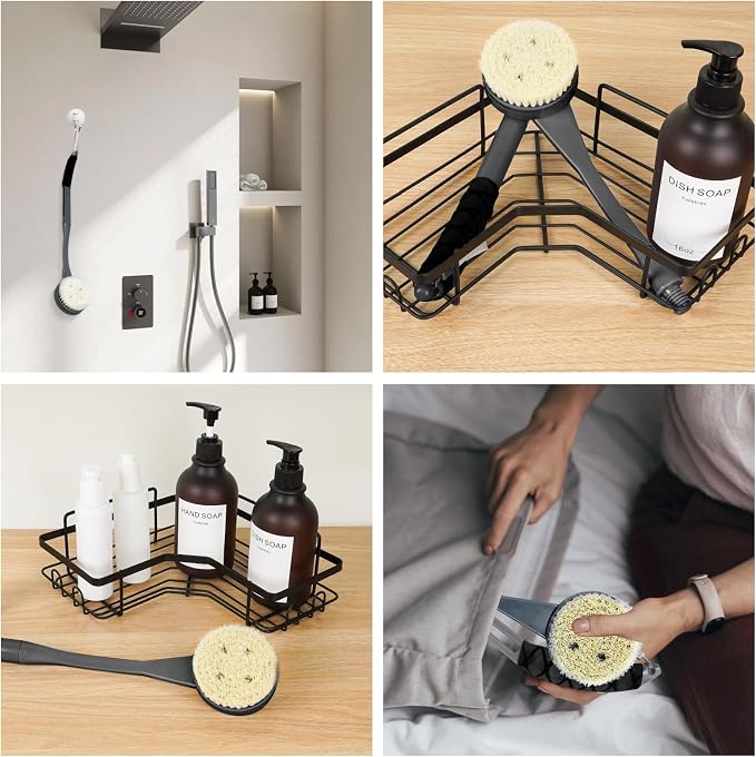 Back Scrubber for Shower, 20.5" Anti Slip Long Handle Bath Brush, Back Brush - Image 7