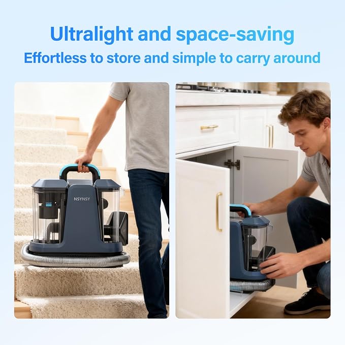 Portable Carpet & Upholstery Spot Cleaner, Compact Strong-Suction Machine - Image 6