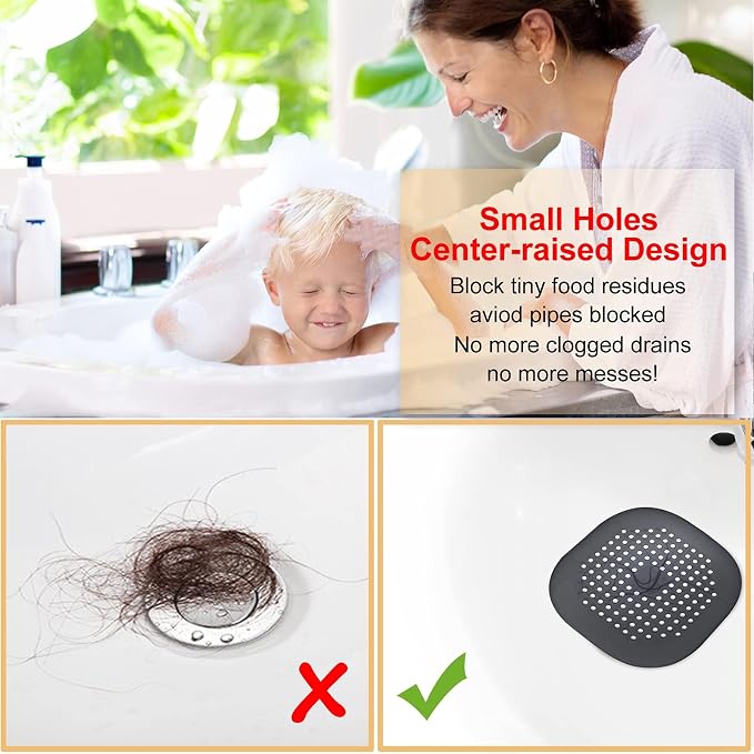 Hair Drain Catcher, Square Drain Cover - Image 2