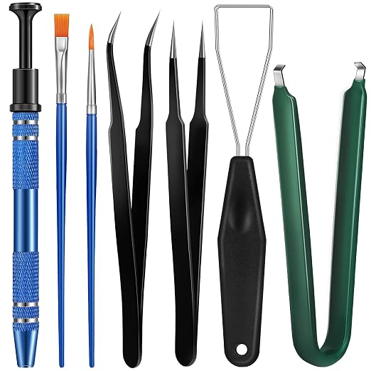 Minatee 9 Pieces Keyboard Lube Switch Puller Kit Ic Extractor Key Cap Puller by Minatee