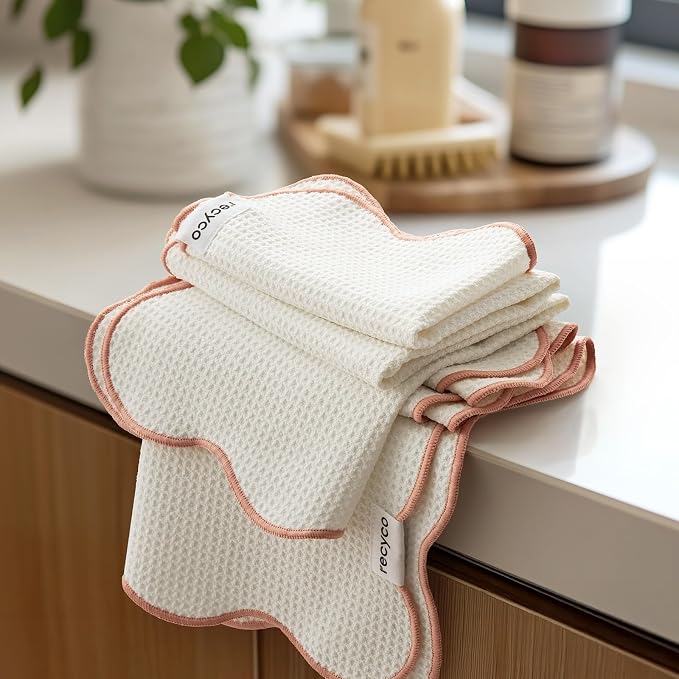 RECYCO Waffle Kitchen Towel Set of 2 by RECYCOHOMECOLLECTION