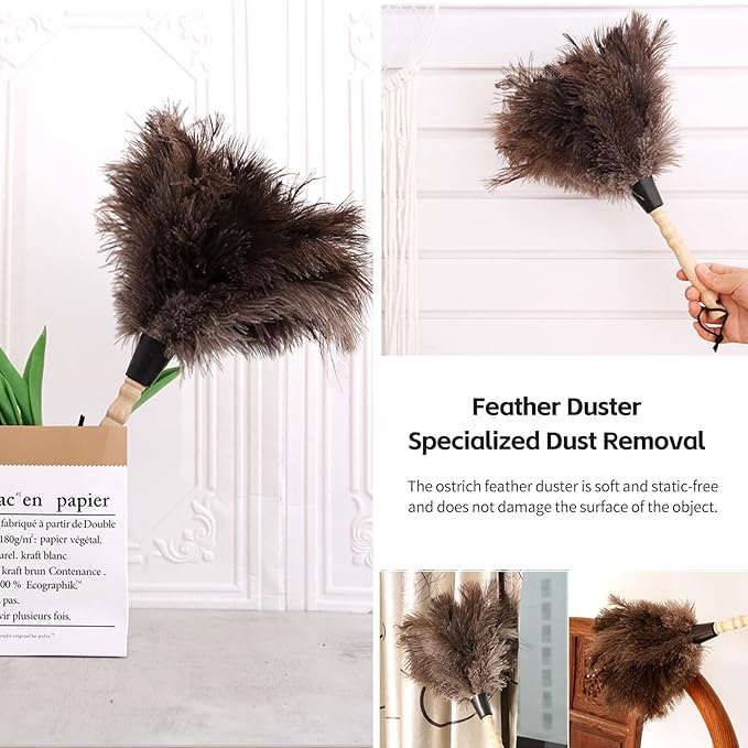 Ostrich Feather Duster 14 inch Fluffy Natural Genuine Ostrich Feathers - Image 6
