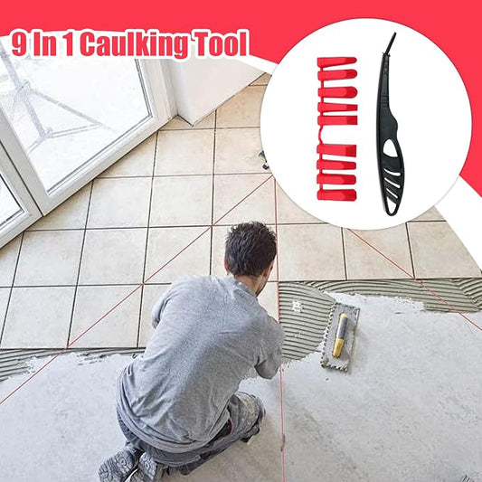 Caulk Scraper Remover Tool | 9 in 1 Ergonomic Paint Sealant Spatula | Caulk - Image 2