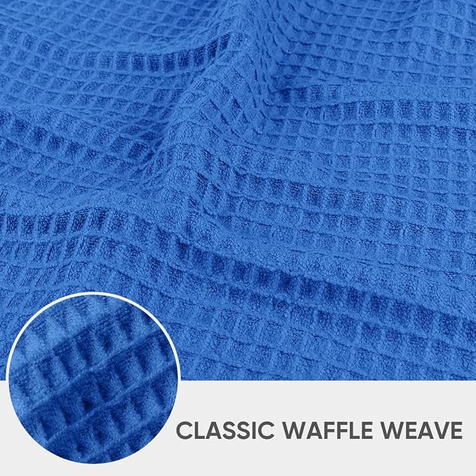 HOMEXCEL Waffle Weave Microfiber Towel, 10 Pack Lint Free Cleaning Rags - Image 2