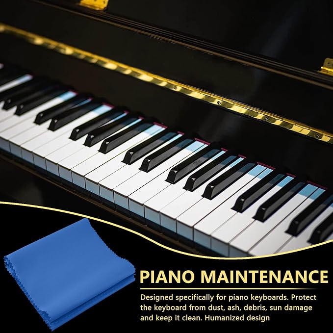88 Keys Piano Keyboard Blue Dust Cover - Image 5