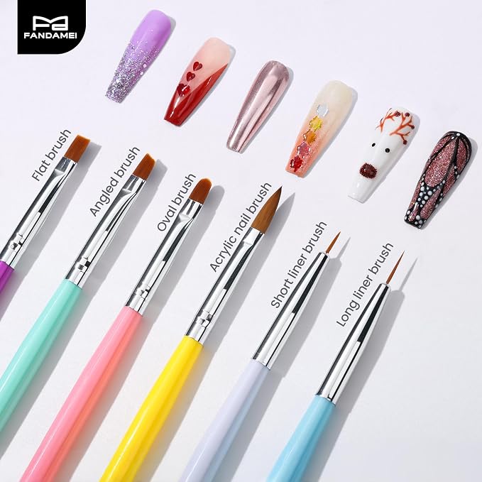FANDAMEI Nail Tools Kit, Nail Polish Mixing Palette Nail Art Tools - Image 3