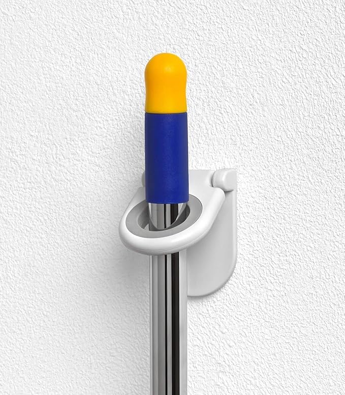 Spectrum Diversified Plastic Mop and Broom Holder, 11.25 in L x 1 in W x 3 in H - Image 2