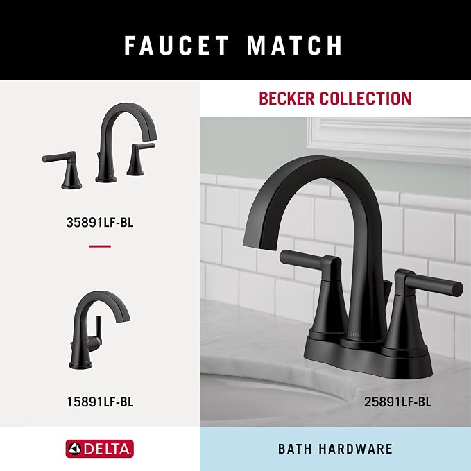 Delta Faucet Becker Toilet Paper Holder, Matte Black, Wall Mounted Euro Hook - Image 6