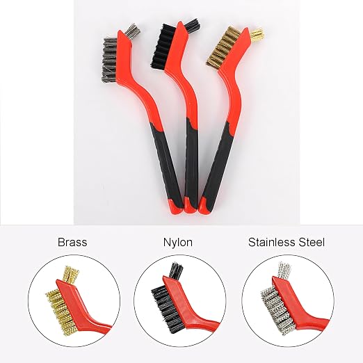 Small Wire Brushes Set for Cleaning Rust Removal in Holes - Image 3