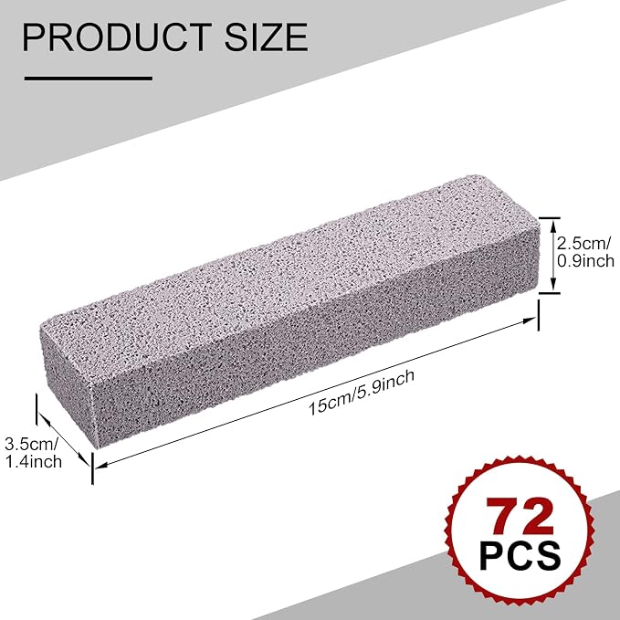 Chinco 72 Pack Pumice Stick for Cheaning, Pumice Scouring Stone Pad Removing - Image 2